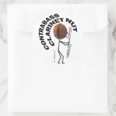 Contrabass Clarinet Nut Ronde Sticker (Tas)