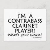 Contrabass Clarinet Player Excuseer Briefkaart (Voorkant)