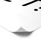 Contrabass Clarinet voelt de muziek Poster (Hoek)