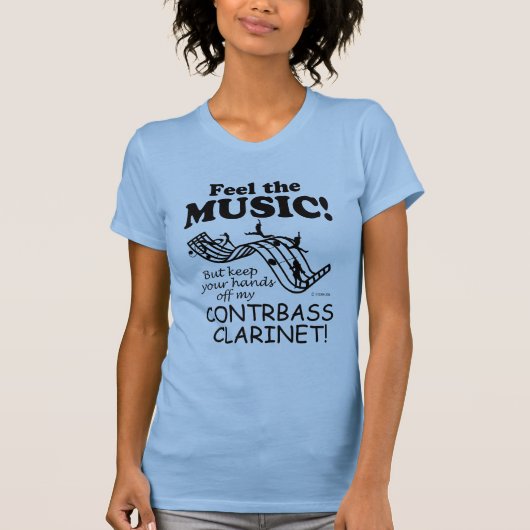 Contrabass Clarinet voelt de muziek T-shirt (Voorkant)