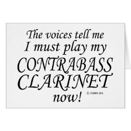 Contrabass Clarinet Voices zegt dat hij moet spele