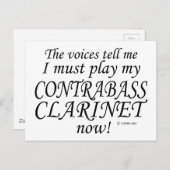 Contrabass Clarinet Voices zegt dat hij moet spele Briefkaart (Voorkant / Achterkant)