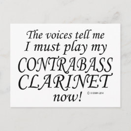 Contrabass Clarinet Voices zegt dat hij moet spele Briefkaart