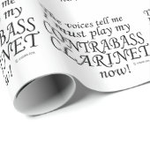 Contrabass Clarinet Voices zegt dat hij moet spele Cadeaupapier (Rol Hoek)