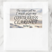 Contrabass Clarinet Voices zegt dat hij rechthoeki Rechthoekige Sticker (Tas)