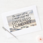 Contrabass Clarinet Voices zegt dat hij rechthoeki Rechthoekige Sticker (Envelop)