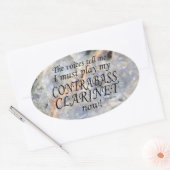 Contrabass Clarinet Voices zegt dat ze ovaal moete Ovale Sticker (Envelop)