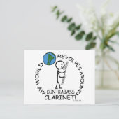 Contrabass Clarinet - Wereld revolt rond Briefkaart (Staand voorkant)