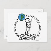 Contrabass Clarinet - Wereld revolt rond Briefkaart (Voorkant / Achterkant)