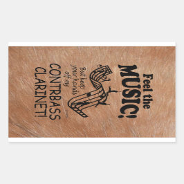 Contrabass Clarinet ziet de muziek rechthoekige i Rechthoekige Sticker