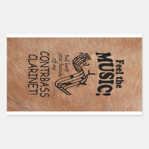 Contrabass Clarinet ziet de muziek rechthoekige i Rechthoekige Sticker