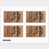 Contrabass Clarinet ziet de muziek rechthoekige i Sticker (Vel)