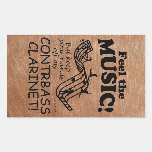 Contrabass Clarinet ziet de muziek rechthoekige i Sticker (Voorkant)