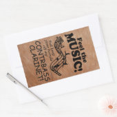 Contrabass Clarinet ziet de muziek rechthoekige i Sticker (Envelop)