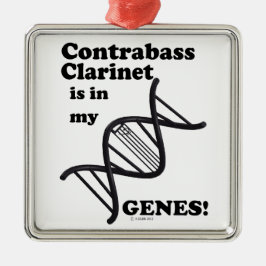 Contrabass Clarinet zit in mijn genen Metalen Ornament