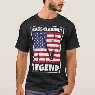 Contrabass Clarinetist USA American Bass Clarinet T-shirt