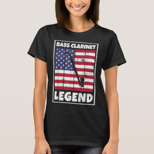 Contrabass Clarinetist USA American Bass Clarinet T-shirt