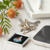 Contrabass Jazz Music Upright Bass Double Bass Sleutelhanger (Zijkant)