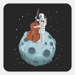 Contrabass Jazz Music Upright Bass Double Bass Vierkante Sticker