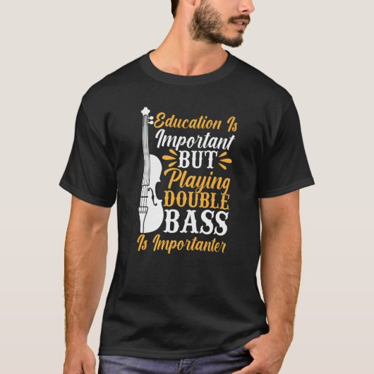 Contrabassief afspelen Dubbele Bass-back-up T-shirt (Voorkant)