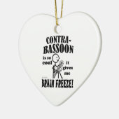 Contrabasson, hersenbevriezing keramisch ornament (Links)