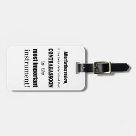 Contrabasson het belangrijkste instrument bagagelabel