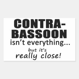 Contrabasson is niet alles rechthoekige sticker