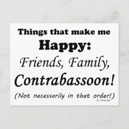 Contrabasson maakt me gelukkig briefkaart