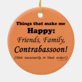 Contrabasson maakt me gelukkig keramisch ornament (Achterkant)