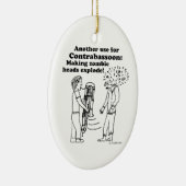 Contrabasson maakt Zombies exploderen Keramisch Ornament (Rechts)