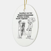 Contrabasson maakt Zombies exploderen Keramisch Ornament (Links)