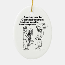 Contrabasson maakt Zombies exploderen Keramisch Ornament