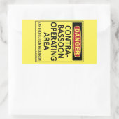 Contrabasson operatiegebied Rechthoekige Sticker (Tas)