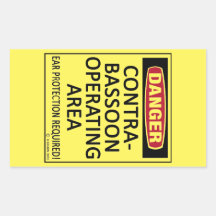 Contrabasson operatiegebied Rechthoekige Sticker