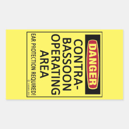 Contrabasson operatiegebied Rechthoekige Sticker
