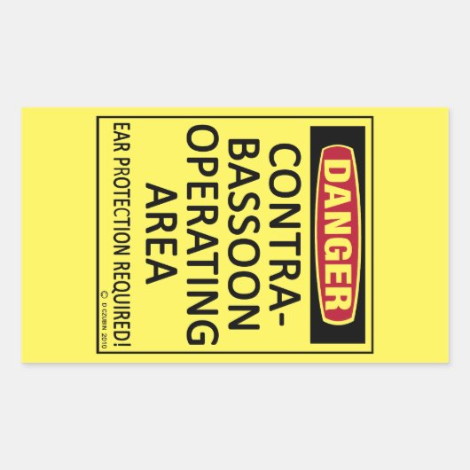 Contrabasson operatiegebied Rechthoekige Sticker (Voorkant)