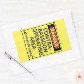 Contrabasson operatiegebied Rechthoekige Sticker (Envelop)