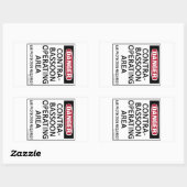 Contrabasson Rechthoekige Sticker (Vel)