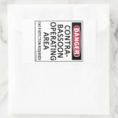 Contrabasson Rechthoekige Sticker (Tas)