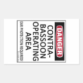 Contrabasson Rechthoekige Sticker (Voorkant)