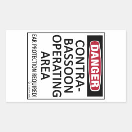 Contrabasson Rechthoekige Sticker