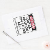 Contrabasson Rechthoekige Sticker (Envelop)