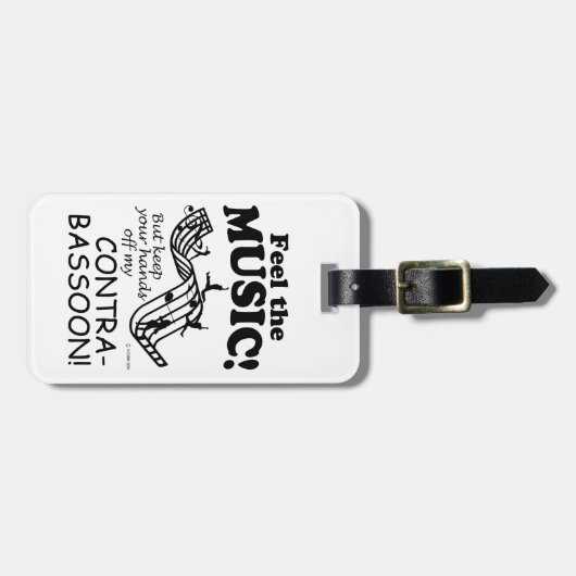 Contrabasson voelt de muziek bagagelabel (Voorkant horizontaal)