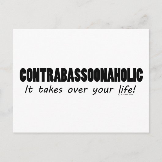 Contrabassonafolic life briefkaart (Voorkant)