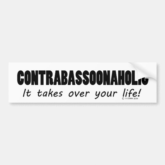 Contrabassonafolic life bumpersticker (Voorkant)