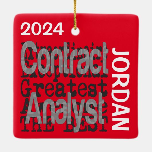 Contract Analyst Extraordinaire CUSTOM Keramisch Ornament (Achterkant)