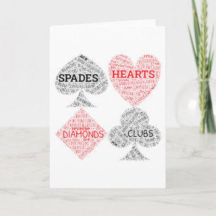 Contract Bridge Player Wordart Kaart