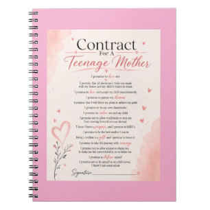 Contract voor tiener moeders notitieboek