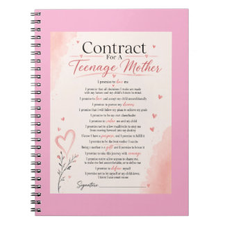 Contract voor tiener moeders notitieboek