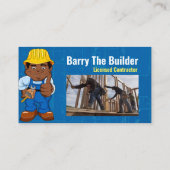 Contractant Cartoon Afrikaans-Amerikaanse Visiteka Visitekaartje (Achterkant)